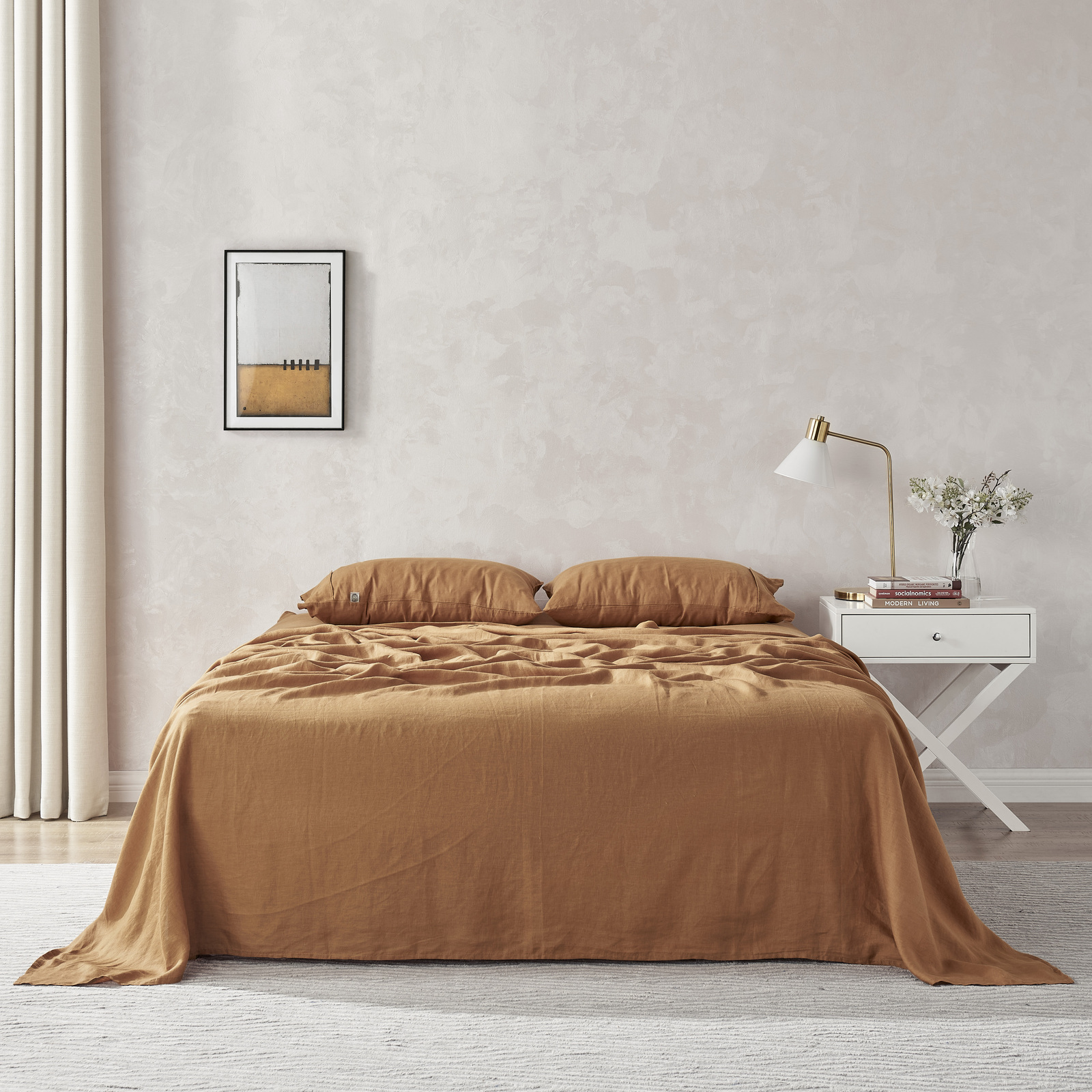 Natural Home Flax Linen Sheet Set Rust - Picture 21 of 24