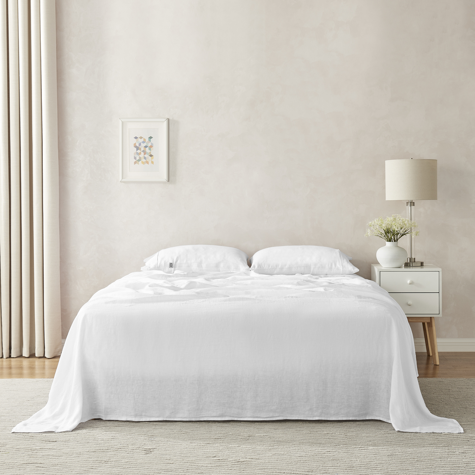 Natural Linen Sheet Set Quilt Cover Set Duvet Doona Single Double Queen King - Picture 55 of 63