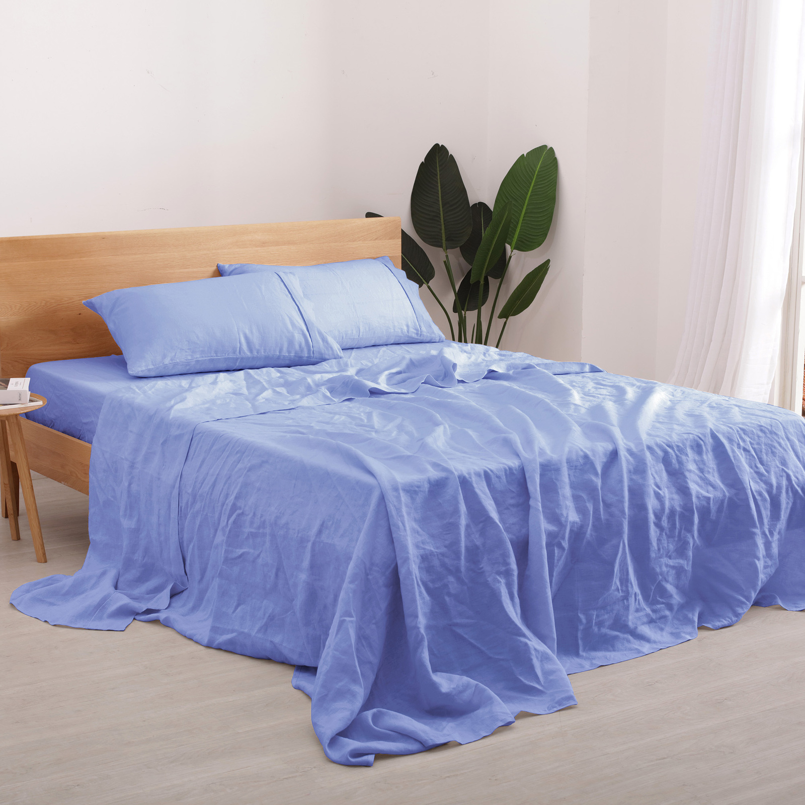 Natural Linen Sheet Set Quilt Cover Set Duvet Doona Single Double Queen King - Picture 2 of 63