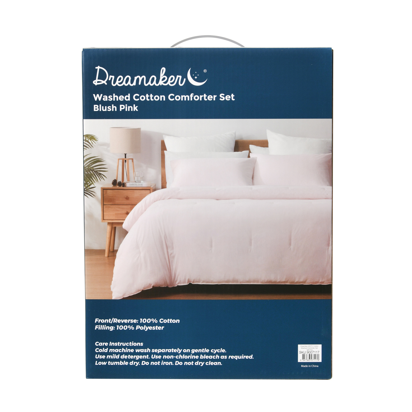 Dreamaker 225TC Cotton Washed Comforter Set Pink (Queen,King) - Picture 20 of 20