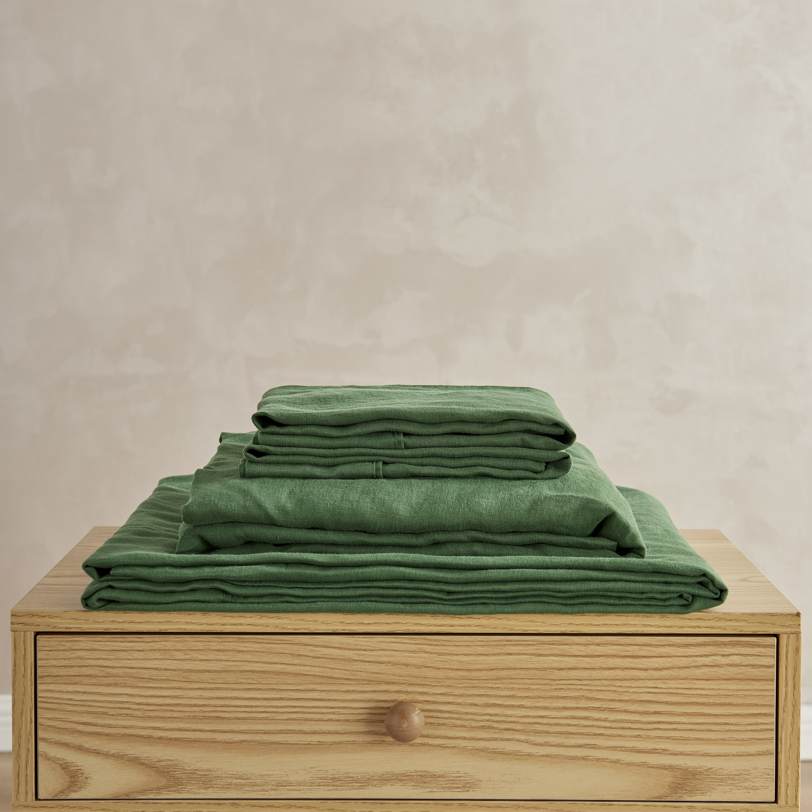 Natural Home Flax Linen Sheet Set Olive - Picture 12 of 20