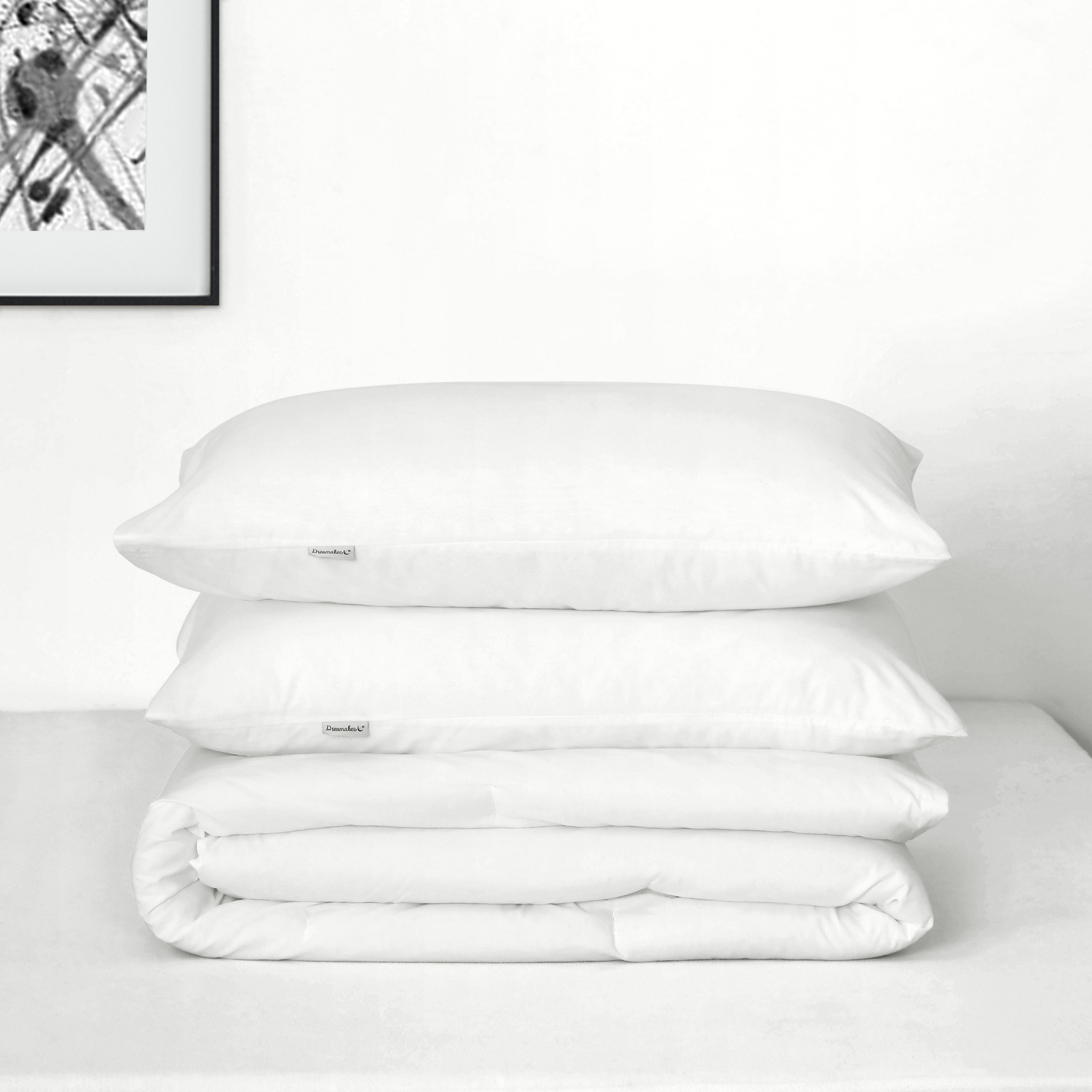 Dreamaker 225TC Cotton Washed Comforter Set White (Queen,King) - Picture 14 of 20