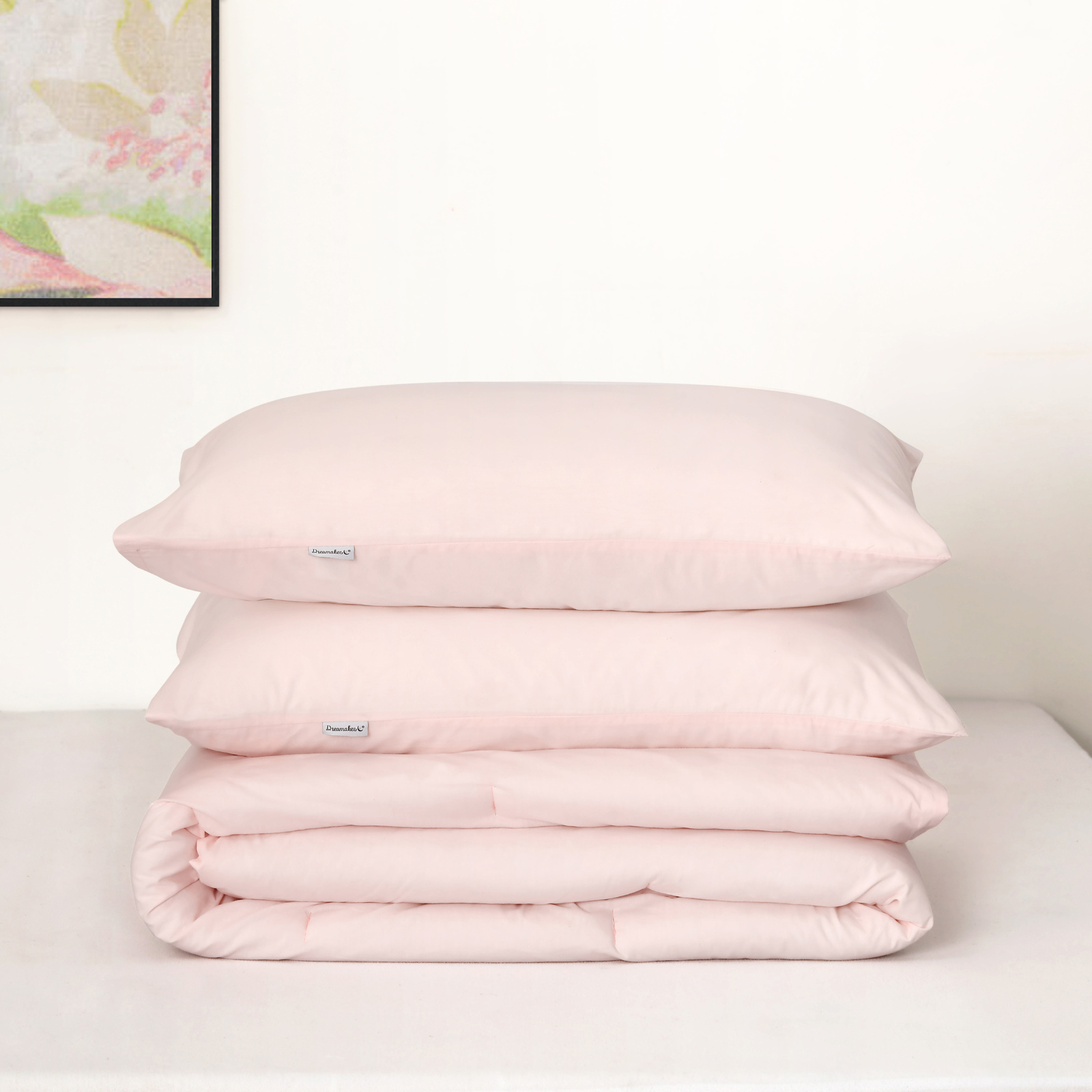 Dreamaker 225TC Cotton Washed Comforter Set Pink (Queen,King) - Picture 14 of 20