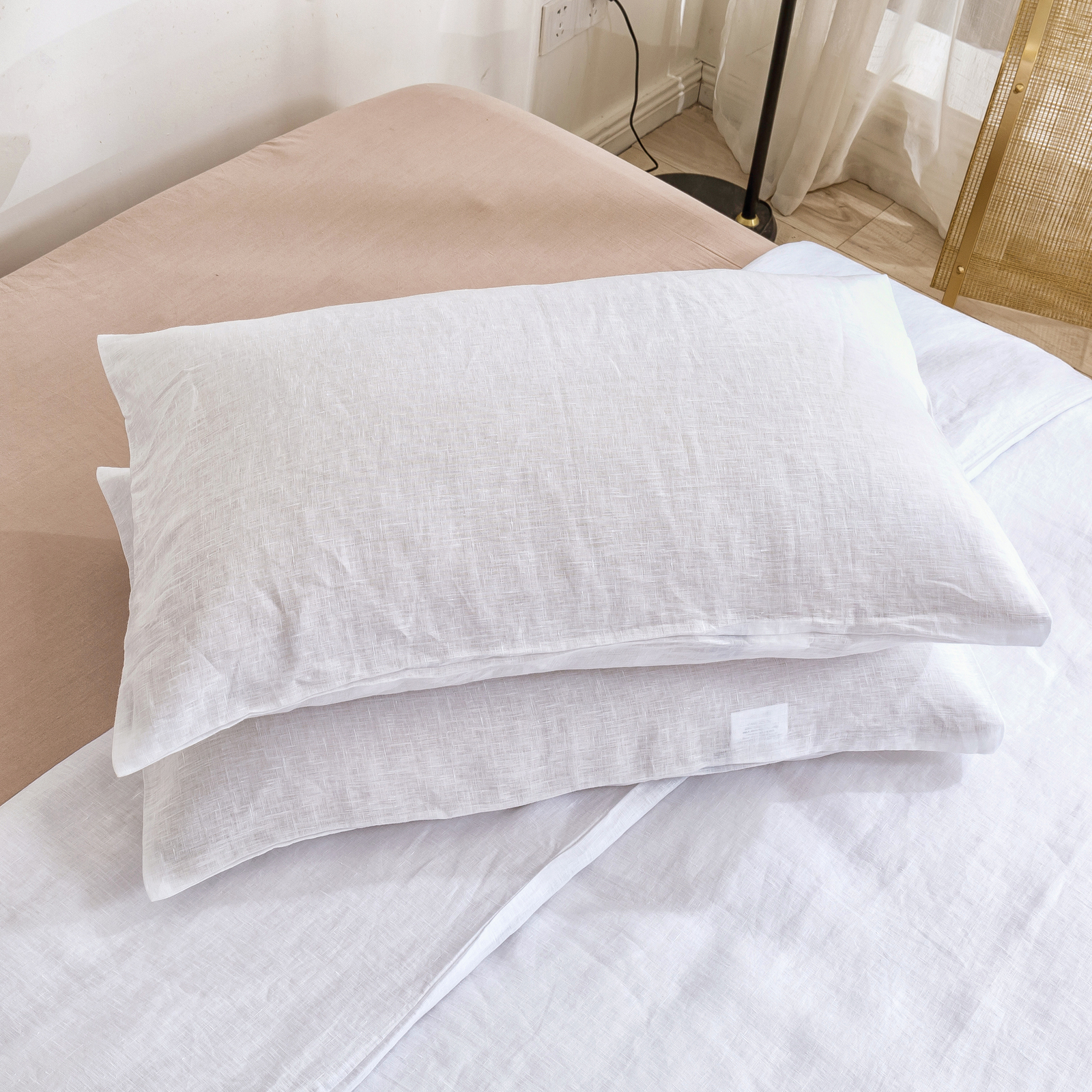 Natural Linen Sheet Set Quilt Cover Set Duvet Doona Single Double Queen King - Picture 59 of 63