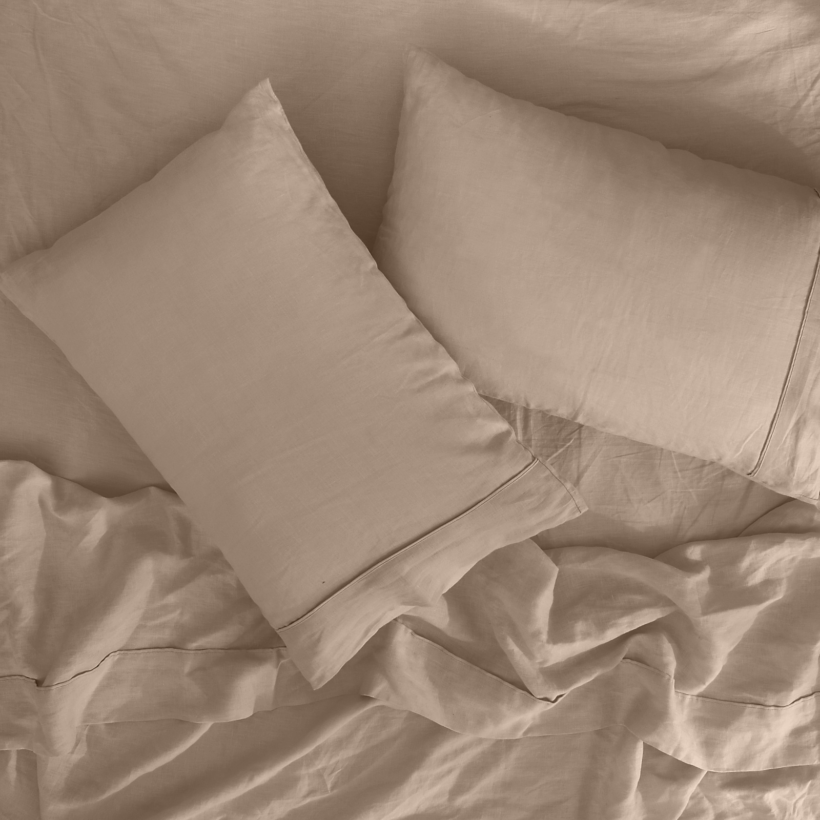 Natural Linen Sheet Set Quilt Cover Set Duvet Doona Single Double Queen King - Picture 25 of 63